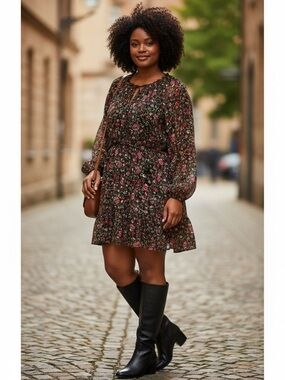 NWT Old Navy Shine Ditsy Floral Mini Dress size 4X